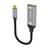 mbeat Tough Link 8K USB-C to DP Adapter - Space Grey USB-C (male) to DisplayPort (female) Up to 32.4Gbps (DisplayPort 1.4)