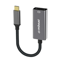 mbeat Elite USB-C to HDMI Adapter - Converts USB-C  to HDMI Female Port Supports 4K 60Hz (38402160) Gold Plated Aluminium Nylon braided Cable