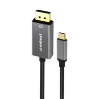 mbeat Tough Link 1.8m 4K USB-C to Display Port Cable - Converts USB-C to DisplayPort4K 60Hz (38402160) Gold Plated Aluminium Nylon Braided Cable