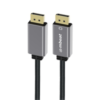 mbeat Tough Link 1.8m Display Port Cable v1.4 - Connects Computer Laptop to HDTV Monitor Gaming Console Supports 8K 60Hz (76804320)  - Space Grey