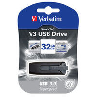 Verbatim 32GB V3 USB3.0 Grey Store inchn inchGo V3 Retractable USB Storage Drive Memory Stick