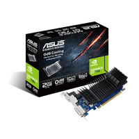 ASUS nVidia GeForce GT730-SL-2GD5-BRK 2GB GDDR5 Low Profile Graphics Card with Bracket For Silent HTPC Build (With I O Port Brackets)