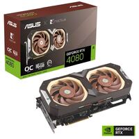 ASUS nVidia GeForce RTX4080-O16G-NOCTUA 16GB GDDR6X Noctua OC Edition,  2595 MHz Boost Clock, RAM 22.4 Gbps, HDMI x2, DP x3