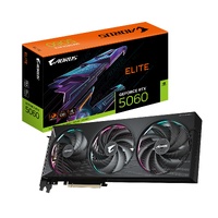 Gigabyte AORUS GeForce RTX 5060 ELITE 8G, 2722 MHz, CUDA 3840, 28 Gbps, 8 GB. GDDR7, 128 bit, PCI-E 5.0, PSU 500W, DisplayPort 2.1b 3 HDMI 2.1b x1