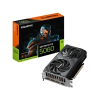 Gigabyte GeForce RTX 5060 WINDFORCE 2 MAX OC 8G, 2512MHz, CUDA 3840, 28Gbps, GDDR7, 128 bit, PCI-E 5.0, PSU 550W, DisplayPort 2.1b 3 HDMI 2.1b 1