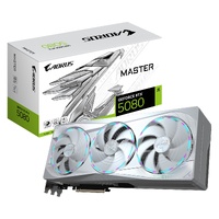 Gigabyte GV-N5080AORUSM ICE-16GD. GeForce RTX 5080, CUDA 10752, 16 GB. GDDR7,  PCI-E 5.0, 850W, HDMI 2.1b x1