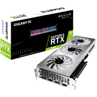 Gigabyte nVidia GeForce RTX 3060 VISION OC 12G rev 2.0 GDDR6 LHR Video Card, PCI-E 4.0, 1837 MHz Core Clock, 2x DisplayPort 1.4a, 2x HDMI 2.1 (LS)