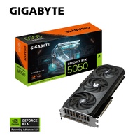 Gigabyte GeForce RTX 5050 GAMING OC 8G, 20 Gbps, GDDR6, 128 bit, PCI-E 5.0, DirectX 12 API, PSU 550W, 8 Pin1, DisplayPort 2.1b 2, HDMI 2.1b 2