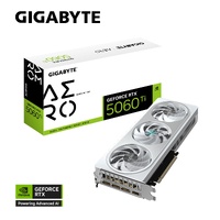 Gigabyte GeForce RTX 5060 Ti AERO OC 16G, 2647 MHz, CUDA TBD, 28 Gbps, GDDR7, 128 bit, PCI-E 5.0, PSU 650W, DisplayPort 2.1b 3 HDMI 2.1b 1