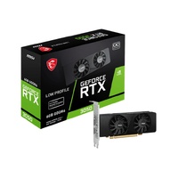 MSI nVidia GeForce RTX 3050 LP E 6G OC Video Card, 1492 MHz Boost Clock, 6GB GDDR6, PCI-E 4.0, 1x DisplayPort 1.4a, 2x HDMI