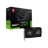 MSI nVidia GeForce RTX 4060 Ti VENTUS 2X BLACK 16G OC Video Card  2610 MHz Boost Clock 16GB GDDR6DisplayPort x 3 (v1.4a)HDMI x 1