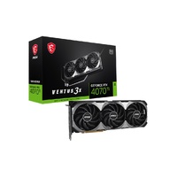 MSI nVidia GeForce RTX 4070 Ti VENTUS 3X E1 12G OC Video Card  2640 MHz Boost Clock, 12GB GDDR6X,DisplayPort x 3 (v1.4a),HDMI x 1