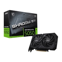 MSI nVidia GeForce RTX 5050 8G SHADOW 2X OC, Boost: 2602 MHz, CUDA 2560 Units, 8GB GDDR6, HDMI x 1 (embargo)