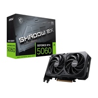 MSI nVidia GeForce RTX 5060 8G SHADOW 2X OC, PCI Express Gen 5 x16, Boost: 2527 MHz, CUDA 3840 Units, 8GB GDDR7, . HDMI x 1