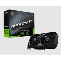 MSI nVidia GeForce RTX 5070 12G SHADOW 2X OC, Boost: 2542 MHz, CUDA 6144 Units, 12GB GDDR7, HDMI x 1