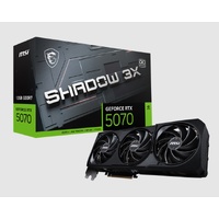 MSI nVidia GeForce RTX 5070 12G SHADOW 3X OC, Boost: 2542 MHz, CUDA 6144 Units, 12GB GDDR7, HDMI x 1