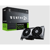 MSI nVidia GeForce RTX 5070 12G VENTUS 2X OC, Boost: 2542 MHz, CUDA 6144 Units, 12GB GDDR7, HDMI x 1