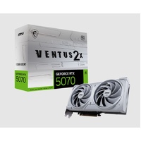 MSI nVidia GeForce RTX 5070 12G VENTUS 2X OC WHITE, Boost: 2542 MHz, CUDA 6144 Units, 12GB GDDR7, HDMI x 1