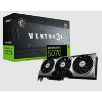 MSI nVidia GeForce RTX 5070 12G VENTUS 3X OC, Boost: 2542 MHz, CUDA 6144 Units, 12GB GDDR7, HDMI x 1