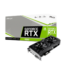 PNY GeForce RTX 3050 8GB Verto Dual Fan  PCI-Express 4.0 x8  Clock Speed  1552 MHz  Boost Speed  1777 MHz  Memory Size  8GB GDDR6  3-year Warranty