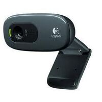 Logitech C270 3MP HD Webcam 720p 30fps Widescreen Video Calling Light Correc Noise-Reduced Mic for Skype Teams Hangouts PC Laptop Macbook Tablet