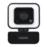 RAPOO C270L FHD 1080P Webcam - 3-Level Touch Control Beauty Exposure LED 105 Degree Wide-Angle Lens Built-in Double Noise Cancellation Microphone